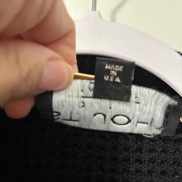 St. John Couture by Marie Gray Black Tweed Crop Sweater Jacket Cheetah Collar 2 - Picture 10 of 11